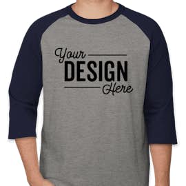 Sport-Tek Raglan T-shirt - Color: Heather Grey / Navy