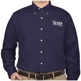 Van Heusen Baby Twill Dress Shirt - Color: Navy