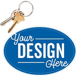 6 in. x 4 in. Oval Bumper Sticker - Color: Blue