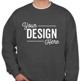 Gildan Midweight 50/50 Crewneck Sweatshirt - Color: Charcoal