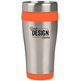 16 oz. Carmel Insulated Steel Travel Mug - Color: Orange