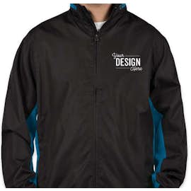 Port Authority Core Colorblock Full Zip Jacket - Color: Black / Imperial Blue