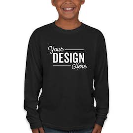 Jerzees Youth 50/50 Long Sleeve T-shirt - Color: Black