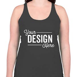 Bella + Canvas Women's Tri-Blend Racerback Tank - Color: Solid Dark Grey Tri-Blend