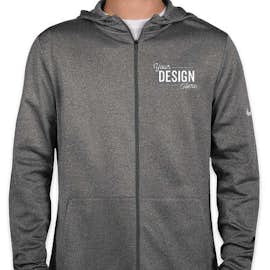 Nike Therma-FIT Full-Zip Performance Hooded Sweatshirt - Color: Dark Grey Heather
