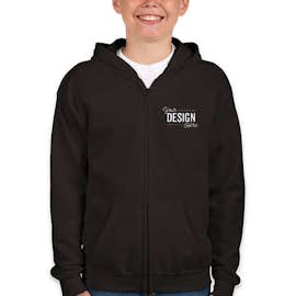 Gildan Youth Midweight Zip Hoodie - Color: Black