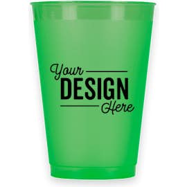 12 oz. Frosted Plastic Stadium Cup - Color: Frost Green