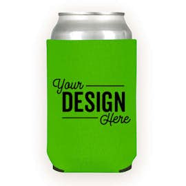 Foldable Neoprene Can Cooler - Color: Lime