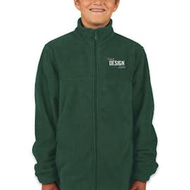 Harriton Youth Full Zip Fleece Jacket - Color: Hunter