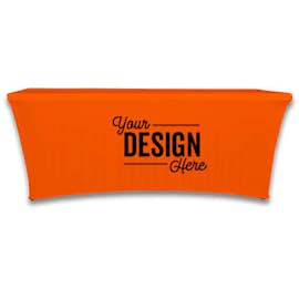 Full Color 8' Stretch Tablecloth - Color: Orange