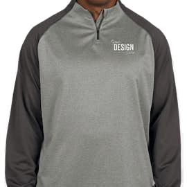 Augusta Reflective Quarter Zip Performance Shirt - Color: Slate / Graphite Heather