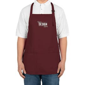 Port Authority Stain Release Medium Length Apron - Embroidered - Color: Maroon