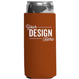 Foldable Slim Can Cooler - Color: Light Brown