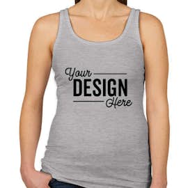 Next Level Women's Slim Fit Jersey Tank - Color: Light Heather Grey