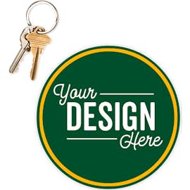 5.5 in. Circle Car Magnet w/ contrast trim - Color: Forest Green / Athletic Gold