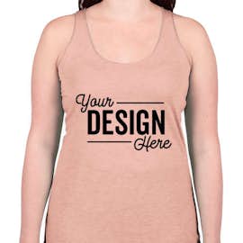 Bella + Canvas Women's Tri-Blend Racerback Tank - Color: Peach Tri-Blend