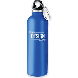 18 oz. Vacuum Insulated Water Bottle with Carabiner - Color: Blue
