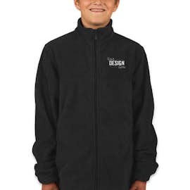 Harriton Youth Full Zip Fleece Jacket - Color: Black