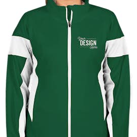 Team 365 Women's Performance Warm-Up Jacket - Color: Sport Forest / White