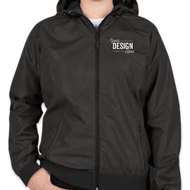 Sport-Tek Women's Embossed Full Zip Hooded Jacket - Color: Black / Black