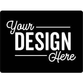 Full Color 4 in. x 3 in. Round Corner Rectangle Vinyl Decal - Color: Black