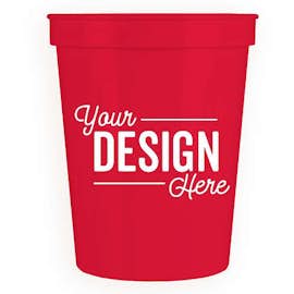 16 oz. Plastic Stadium Cup - Color: Red