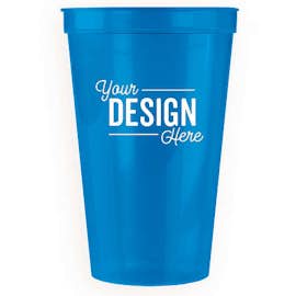 22 oz. Translucent Plastic Stadium Cup - Color: Translucent Blue