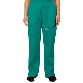Cherokee Workwear Revolution Women's Drawstring Cargo Scrub Pant - Color: Teal