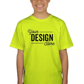 Canada - Gildan Youth Ultra Cotton T-shirt - Color: Safety Green