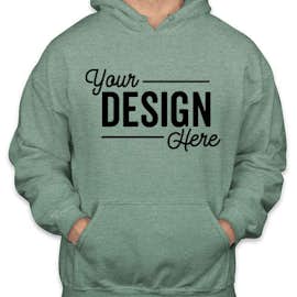 Gildan Midweight 50/50 Pullover Hoodie - Color: Heather Sport Dark Green