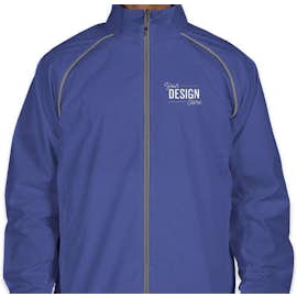 Elevate Egmont Packable Contrast Zipper Windbreaker - Color: New Royal / Steel Grey