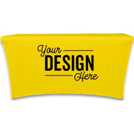 Full Color 6' Stretch Tablecloth - Color: Yellow