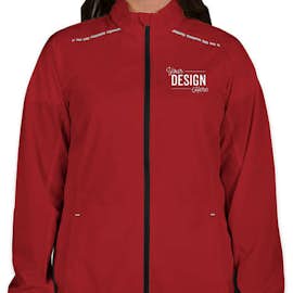 Port Authority Women's Reflective Running Full Zip Jacket - Color: Rich Red / Deep Black