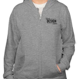 Gildan Women's Midweight Zip Hoodie - Color: Sport Grey