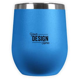 Laser Etched 12 oz. Insulated Tumbler Gift Set - Color: Process Blue