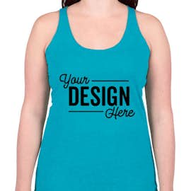 Bella + Canvas Women's Tri-Blend Racerback Tank - Color: Aqua Tri-Blend