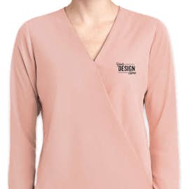 Port Authority Women's Wrap Blouse - Color: Rose Quartz