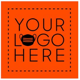 Customized Full Color 12" Square Floor Decal - Color: Orange