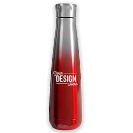 16 oz. Svelte Stainless Steel Ombre Insulated Water Bottle - Color: Ombre Red