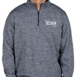 Sport-Tek Electric Heather Performance Quarter Zip Pullover - Color: True Navy Electric
