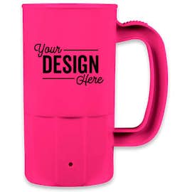 14 oz. Plastic Beverage Mug - Color: Neon Pink