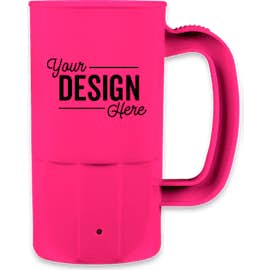 14 oz. Plastic Beverage Mug - Color: Neon Pink
