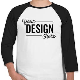 Canada - Bella + Canvas Lightweight Raglan T-shirt - Color: White / Black