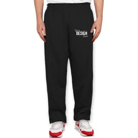 Hanes EcoSmart 50/50 Closed Bottom Sweatpants - Color: Black