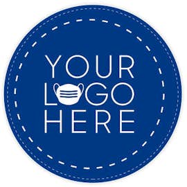 Customized Full Color 12" Circle Floor Decal - Color: Royal Blue