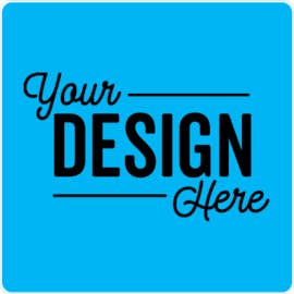 Full Color 3 in. Round Corner Square Vinyl Decal - Color: Columbia Blue
