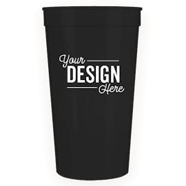 32 oz. Plastic Stadium Cup - Color: Black