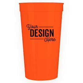 32 oz. Plastic Stadium Cup - Color: Orange