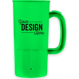22 oz. Plastic Beverage Mug - Color: Neon Green