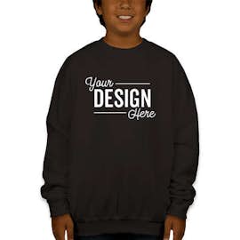Gildan Youth Midweight 50/50 Crewneck Sweatshirt - Color: Black